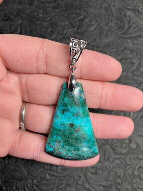 Chrysocolla Malachite Pendant Stone Crystal Jewelry